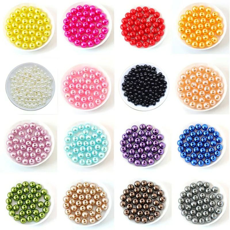 Mutiara Sintetis Mutsin 4mm 6mm Mutiara Berat Bahan Kerajinan Craft dan DIY