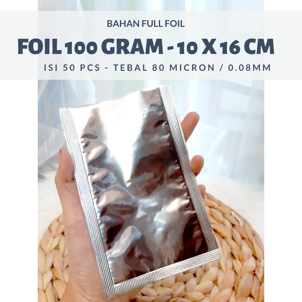 100 gram - Aluminium Untuk Susu - kemasan makanan keripik - Aluminium Untuk Makanan