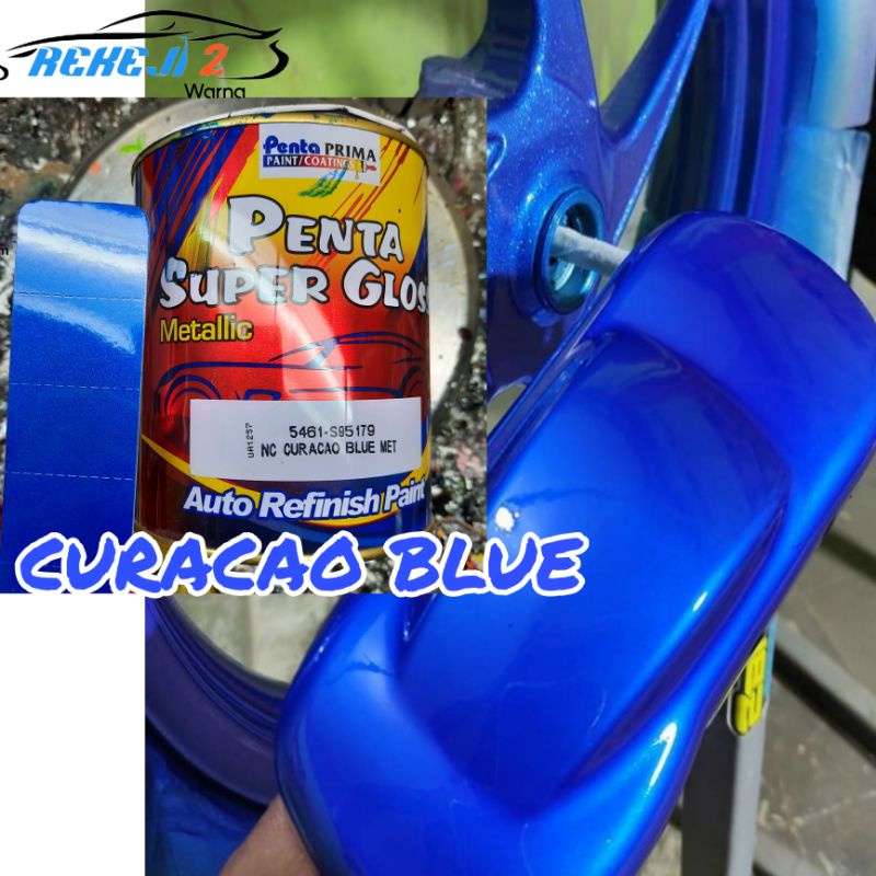 Cat Biru Metalic NC CURACO BLUE Met -Cat Mobil Motor Sepeda