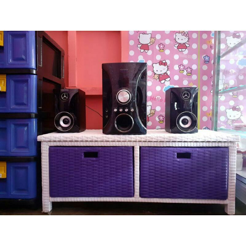 Lemari Rattan 2 Laci | Rak Rotan 2 Laci | Meja Rotan 2 Laci | Minimalis Rotan Sintetis Berkualitas.