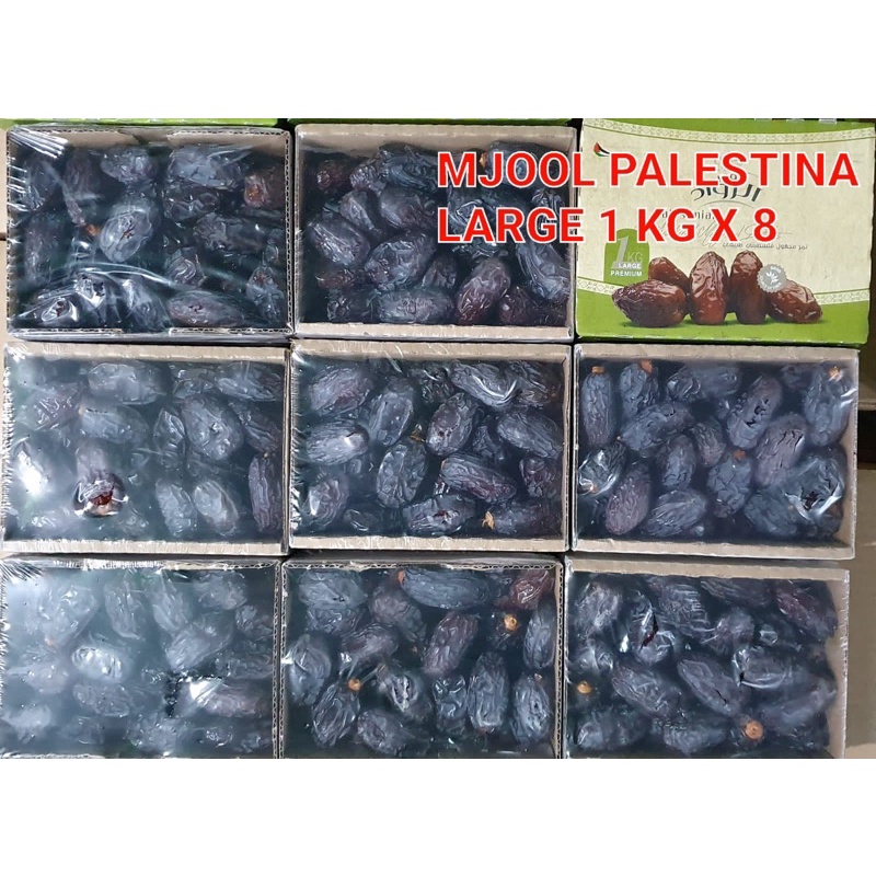 

Kurma Medjol Palestine Premium Large 1kg Isi 8 Pax