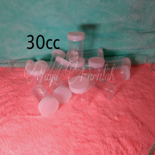isi 100 Cup slime 30cc tutup putih / pot urine 30cc/tabung/wadah cream/jar /pot cream salep
