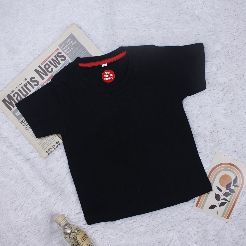 RX Fashion Kaos Polos Oneck Anak-anak bahan katun tersedia ukuran S-XL