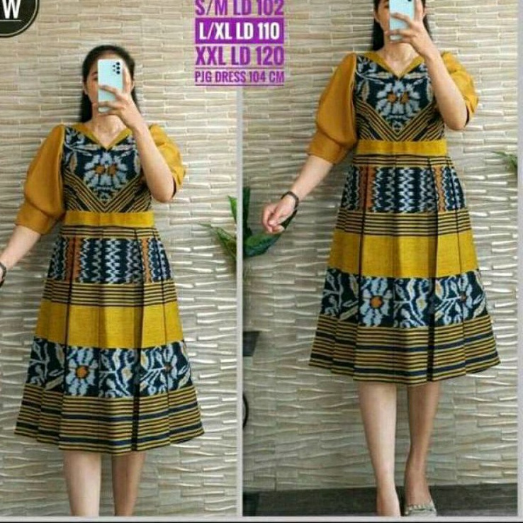 dress tenun jepara etnik mewah baju tenun jepara baju tenun pesta DTB155