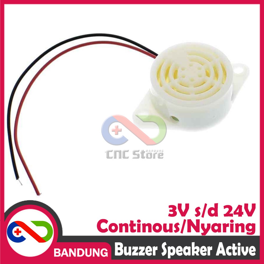 SFM-27 BUZZER SPEAKER ACTIVE PIEZO CONTINOUS 3V-24V 3-24V