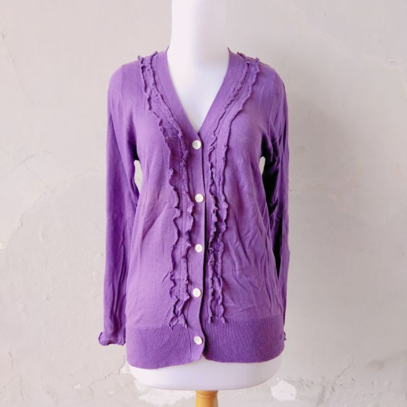 Outer Cardigan Ungu Lilac