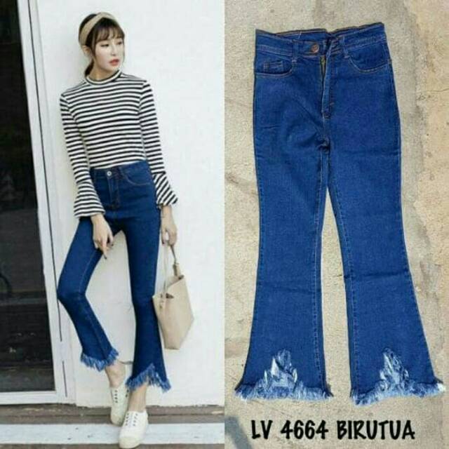 FWR - Celana jeans wanita cewek celana highwaist hw cutbray 7/9 4950