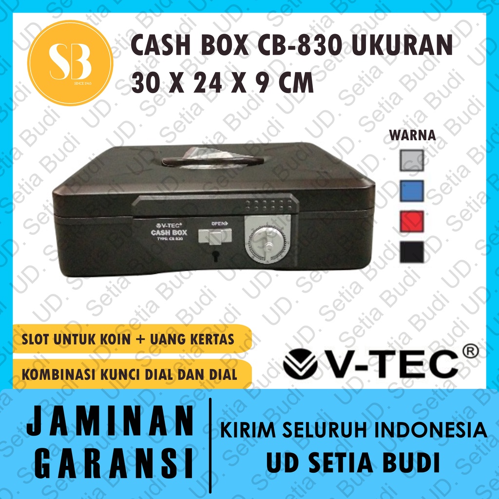 V-TEC Cash Box CB 830  Brankas Simpan Uang CB830