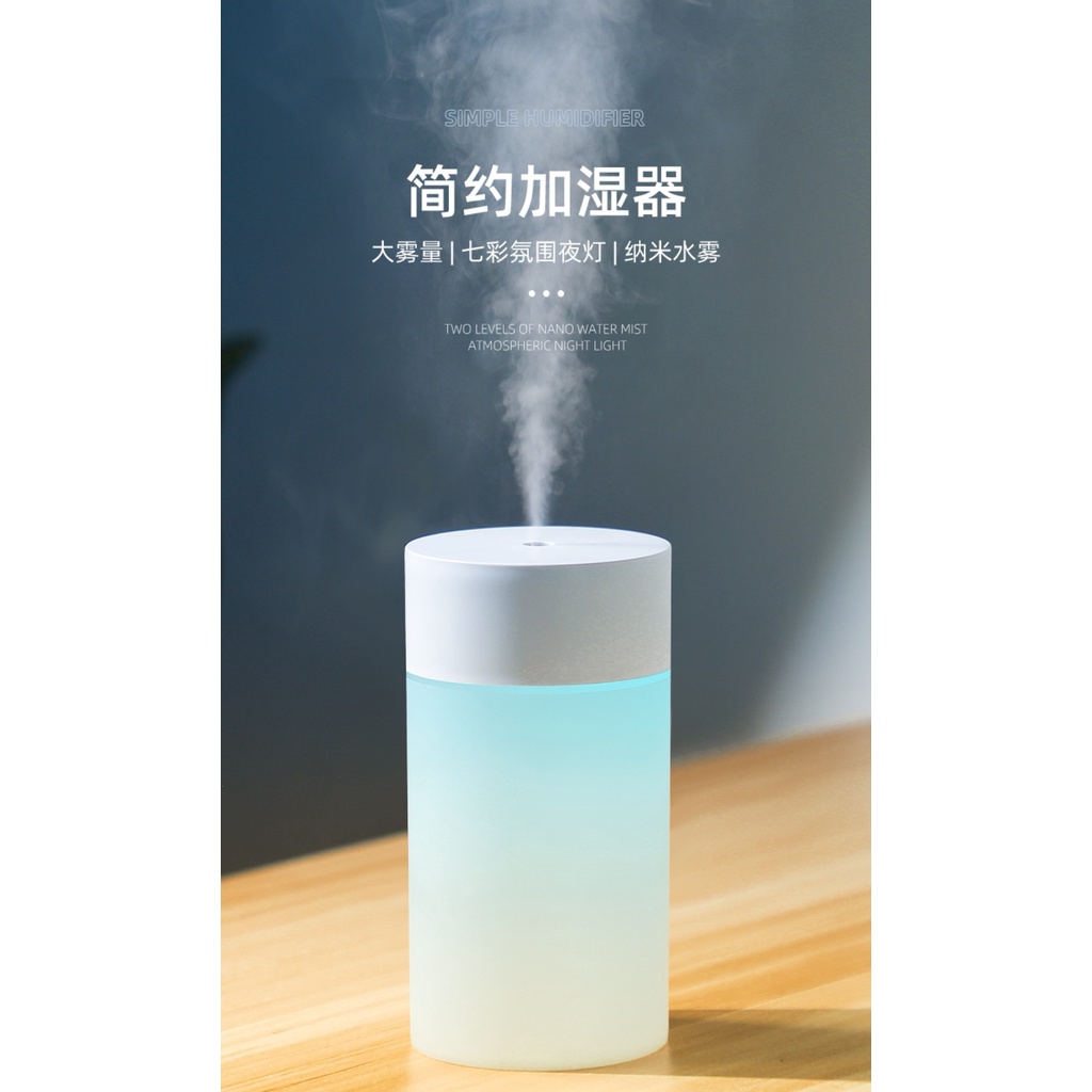 Humidifier Diffuser air aromatherapy 260 ml  - 360 ML with 7 colour LED Lamp + Oil Aromatherapy - Pelembab ruangan