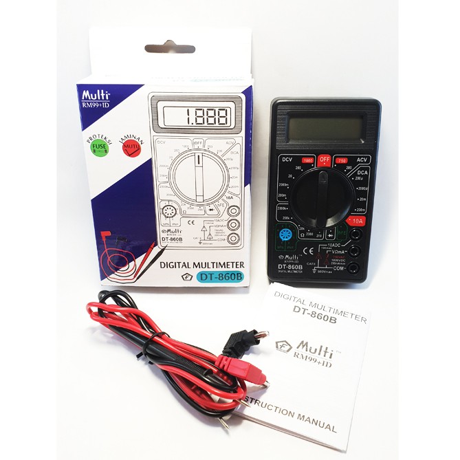 Multitester Saku Digital Amper Volt Ohm Multi Meter DT 860 (DT-830B)