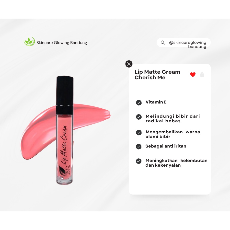 Lip matte Cream Lipcream Pewarna Bibir Lip Krim Cream Pewarna Bibir Merah Gincu Bibir Lipstik Krim Lip Cream Tahan Lama Anti Luntur Lip Cream Long Lasting