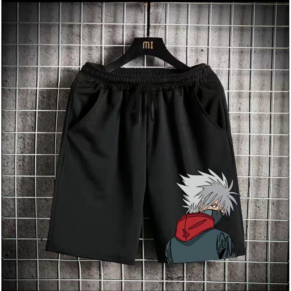 Celana Pendek Boxer Santai Pria / Cowo Gambar Kakashi Naruto