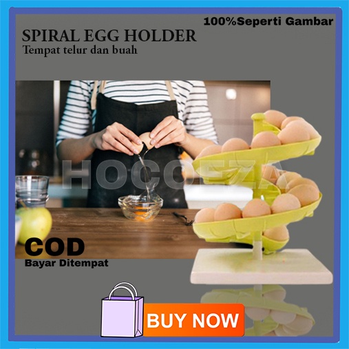 TEMPAT KERANJANG TELUR DAN BUAH MULTIFUNGSI MULTIFUCNTION SPIRAL EGG HOLDER DESIGN UNIK LUCU VA239