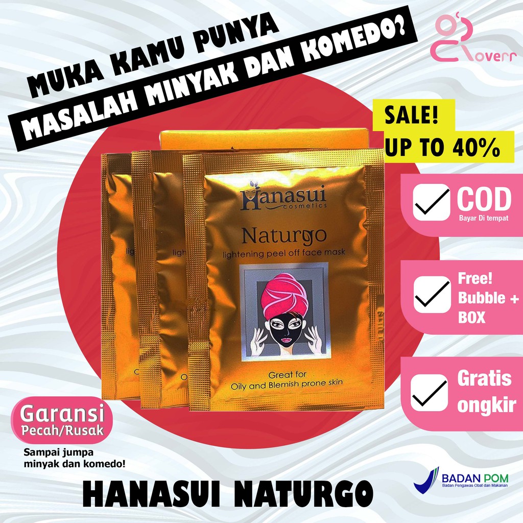 [ SACHET ] Hanasui Naturgo / Naturgo BPOM / Masker Lumpur