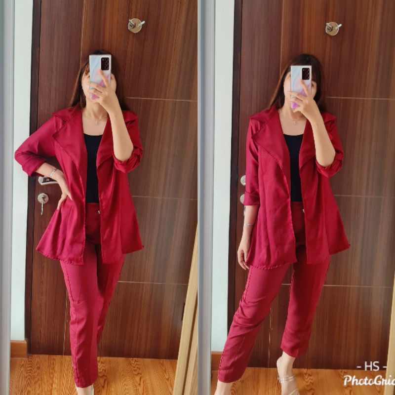 STELAN BLAZER KOREAN/SET BLAZER 7PER9/STELAN KANTORAN/BLAZER SET KOREAN