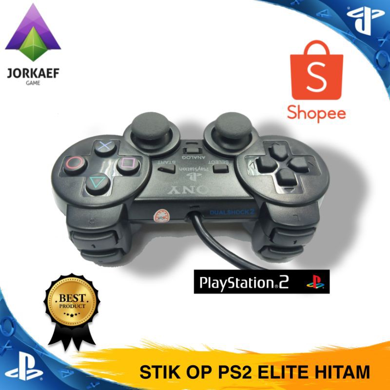 STIK OP PS2 ELITE ORIGINAL PABRIK HITAM