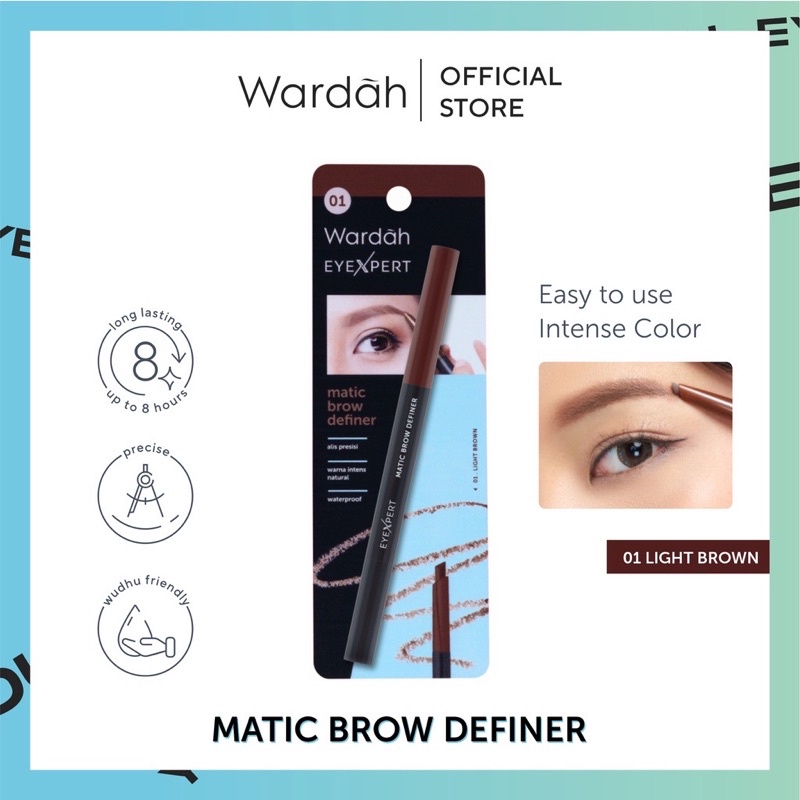 BARU! Wardah EyeXpert Matic Brow Definer 0.25 gr - Pensil Alis Anti Air dan Tahan Lama