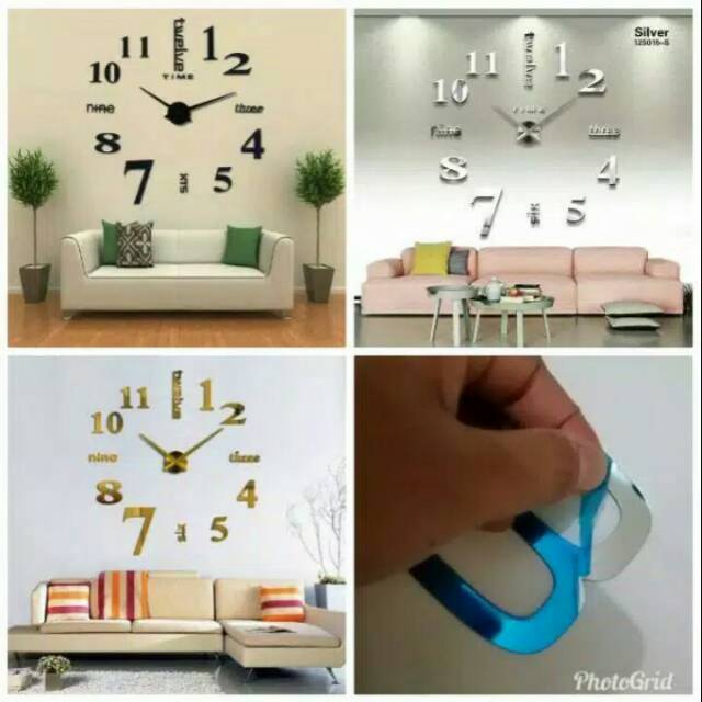 Jam Dinding DIY 3 Dimensi