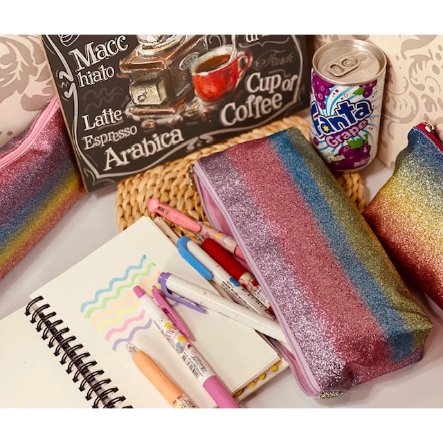 

TEMPAT PENSIL GLITTER RAINBOW
