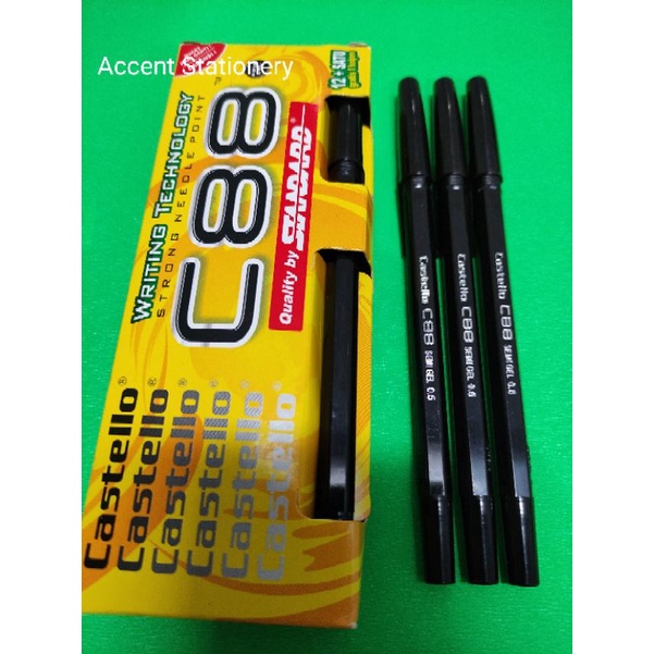 

Pena Pulpen C88 Castello Black By Standard (isi 12+1)