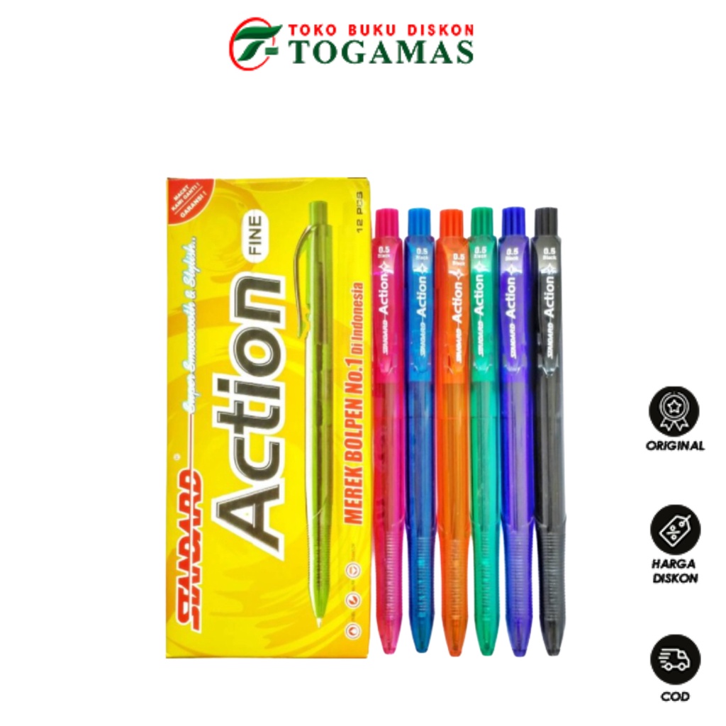 

TERMURAH !! BALLPEN AE7 ACTION 0.5 STANDARD
