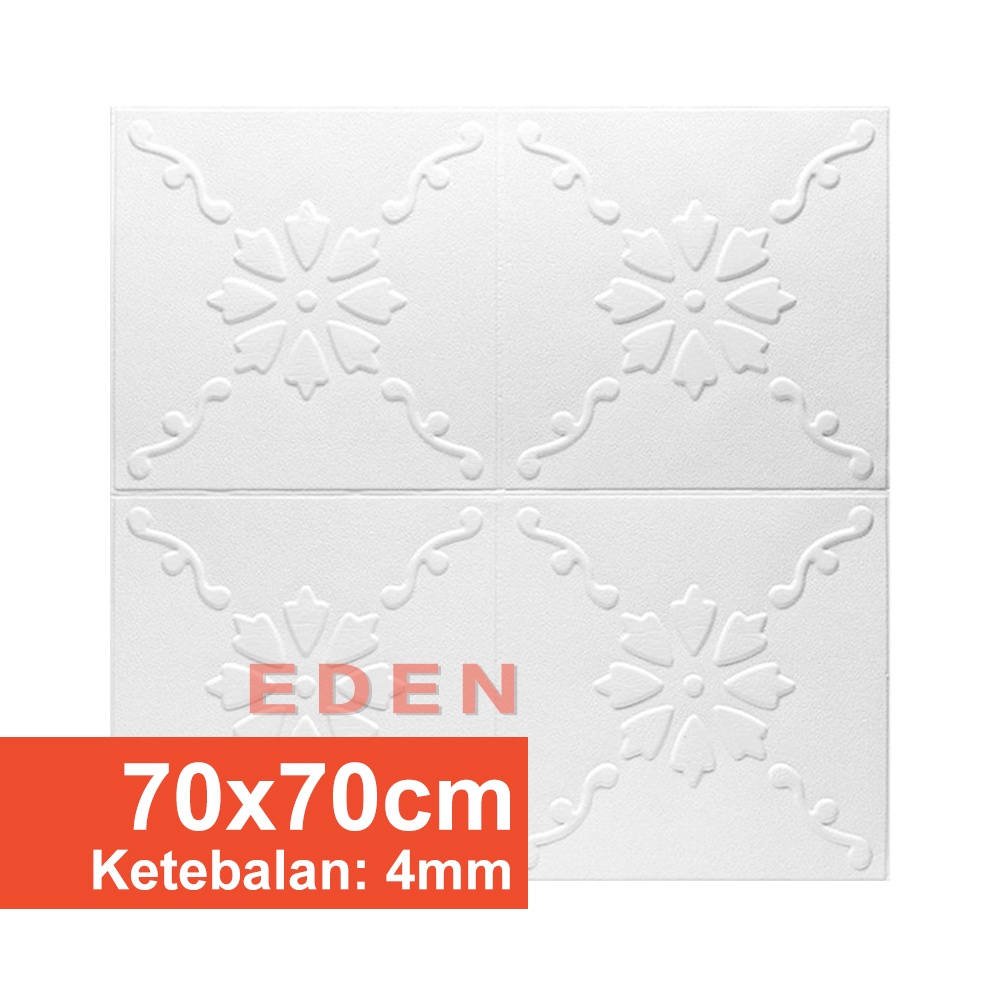 Emboss Wallpaper Dinding 3D Ceiling Ruang Tamu Kamar Tidur Dekor Foam Walpaper Sticker-EDEN-E06(4mm)