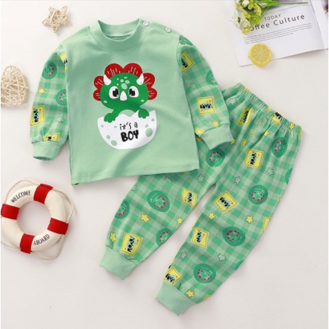 Kaos Baju Bayi Anak Setelan Lengan Panjang Katun Lucu Import Unisex / (COD)