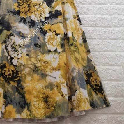 Rok payung prisket lebar flowerA5/maxmara/zara/import/bangkok