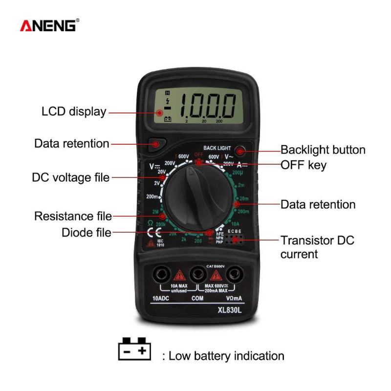 ANENG Digital Multimeter Voltage Tester - XL830L