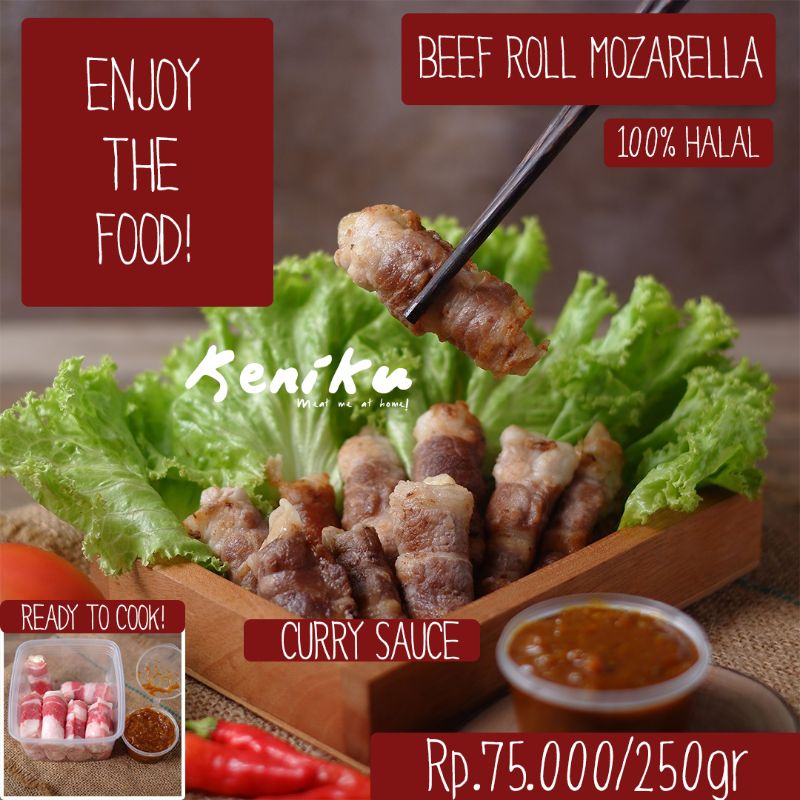 

Beef Roll Mozarella With Curry Sauce