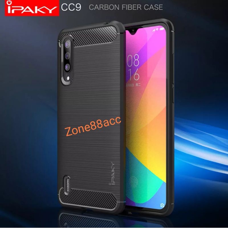 Silicon Case XIAOMI Mi CC9 Softcase iPAKY Carbon Casing Cover TPU