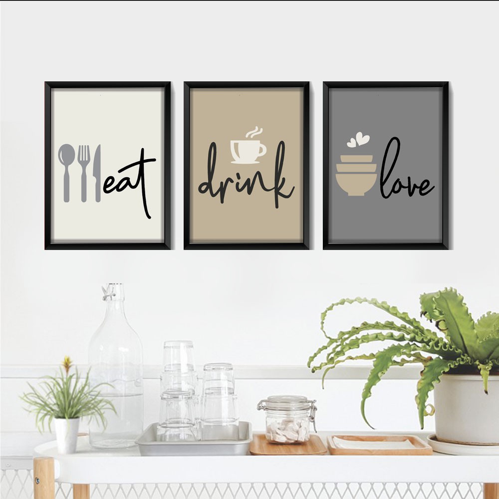 Hiasan Dinding wall decor Tropikal Dekorasi Dinding Ruang Tamu eat pray love