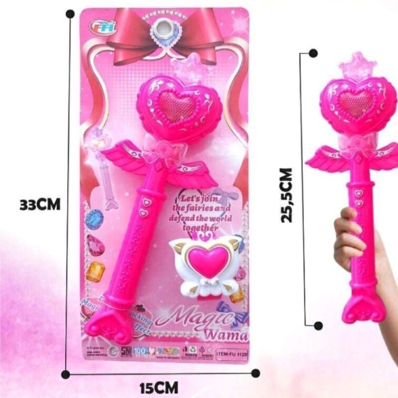 Mainan Tongkat Princess Dan Jam Tangan Magic (Musik &amp; Led) FU1129