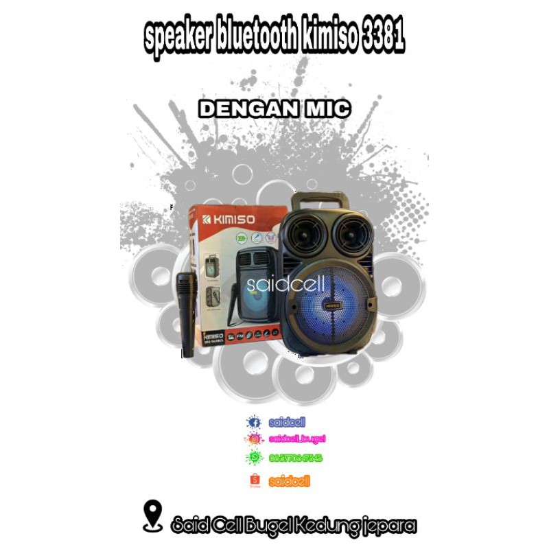speaker bluetooth dengan mic kimiso 3381