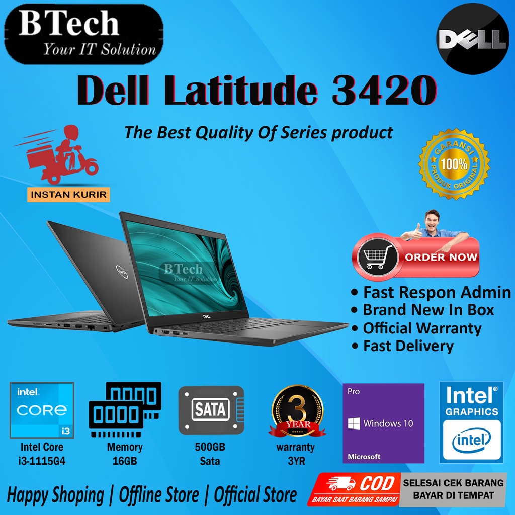 Dell Latitude 3420 Intel core I3-1115G4, 16GB, 500GB SATA, WIN10PRO