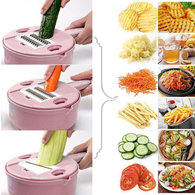 PARUTAN MULTI / ALAT PEMOTONG SAYUR KENTANG SERBAGUNA / 12 in 1 Multifunctional Cu