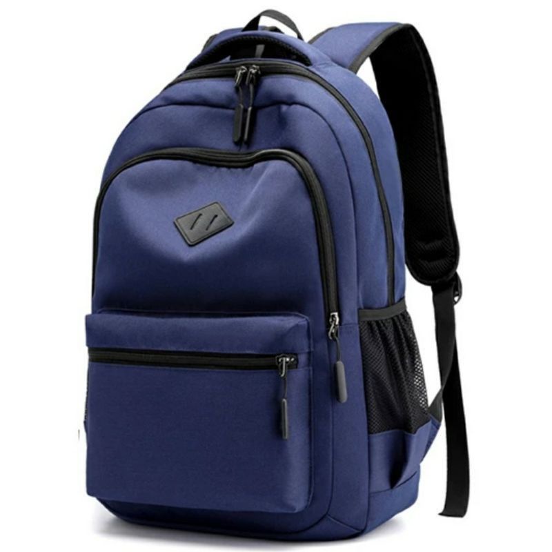 Tas Ransel BIRU TUA NAVY DONGKER Remaja Polos Oval Tas Murah Fashion Stylish Tas Ransel laptop Murah