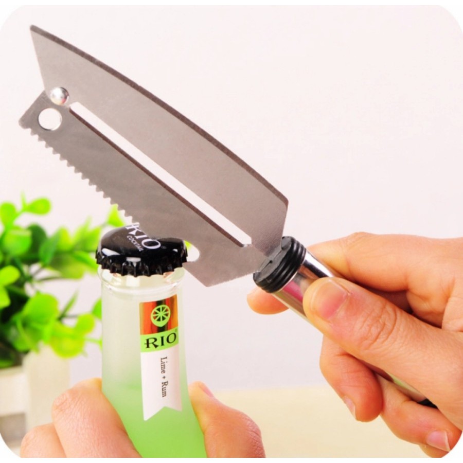 Peeler Stainless 2in1 - Pengupas Buah dan Sayuran -Pembuka Tutup Botol