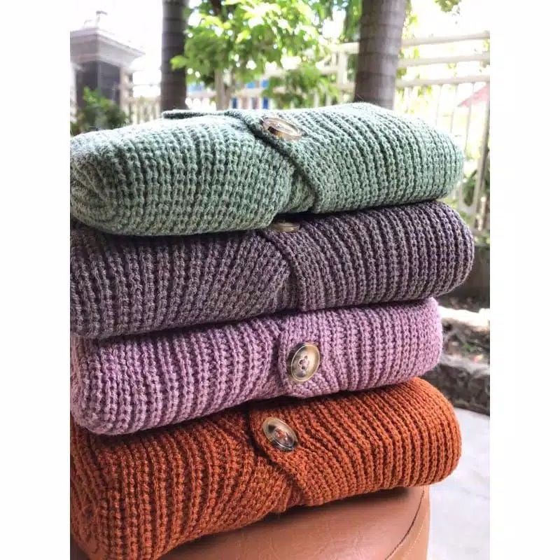 GS042 Cardigan Rajut Wanita Shabby Premium Oversize