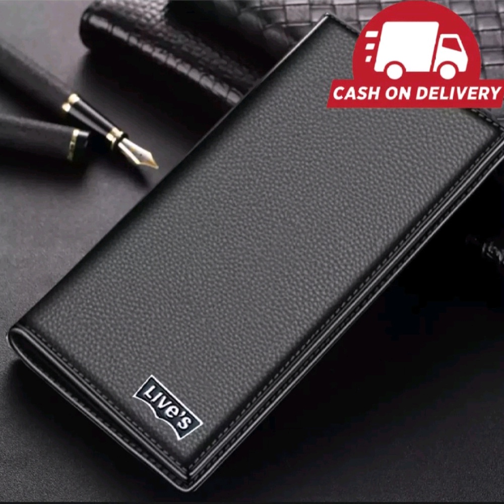 BAYAR DI TEMPAT Dompet Pria Panjang Long Leather Business Wallet Famous Brand