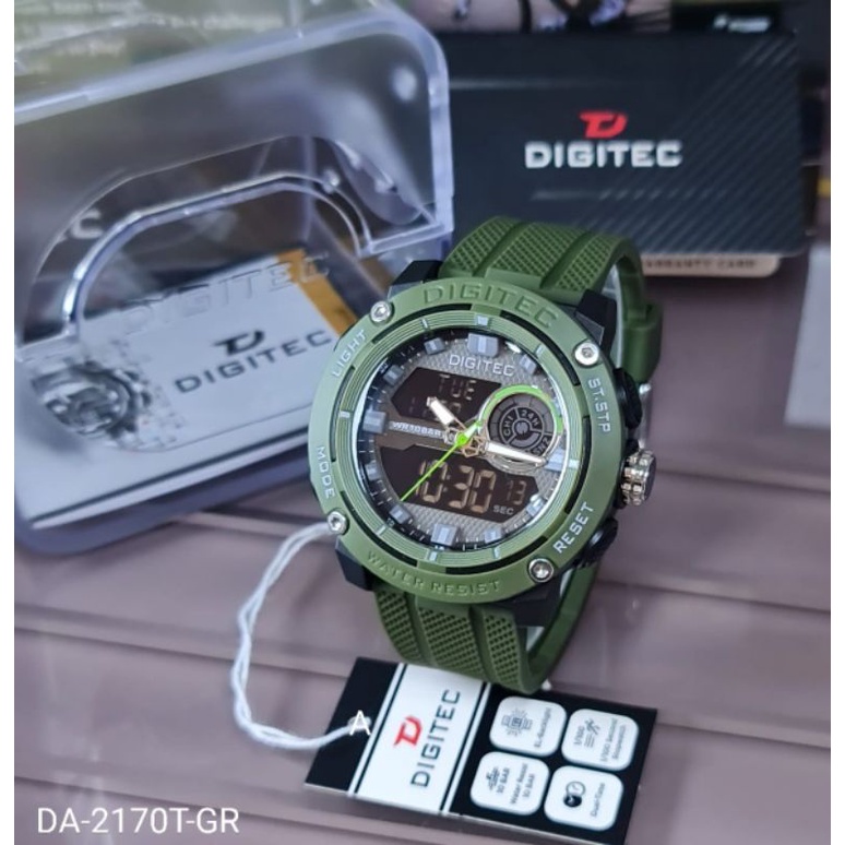 Jam Tangan Pria Digitec Original 2170 Dual Time Tahan Air Gratis Ongkir COD