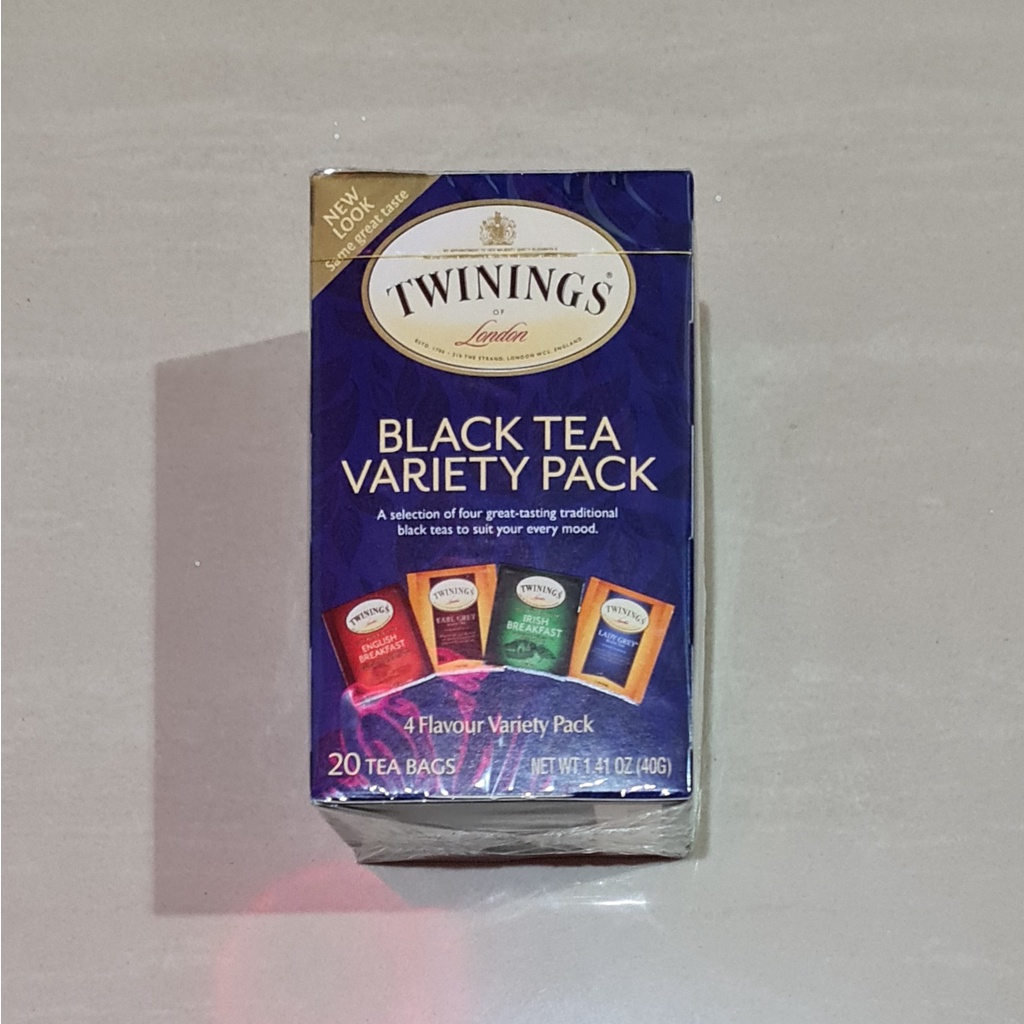 Teh Twinings Black Tea 4 Flavour Variety Pack 20 x 2 Gram