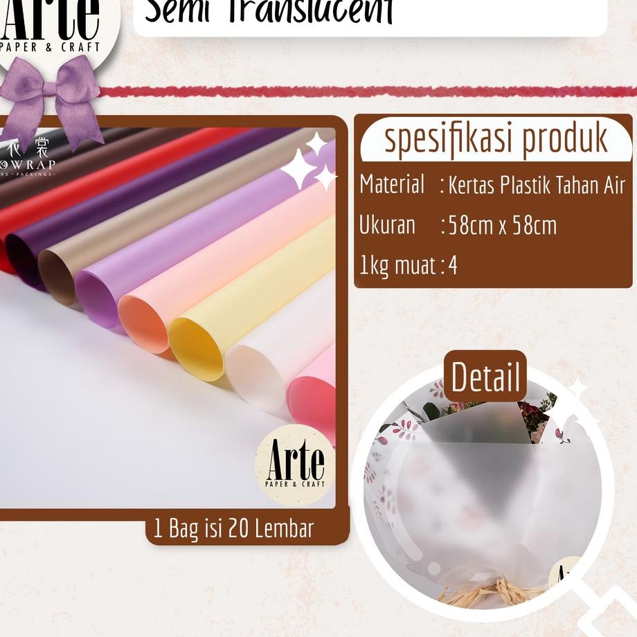 

Miliki - 20 Lembar Semi Translucent Kertas Buket Korea Bunga Flower Wrapping Paper Kado Arte Grosir Jakarta P.WM-021B