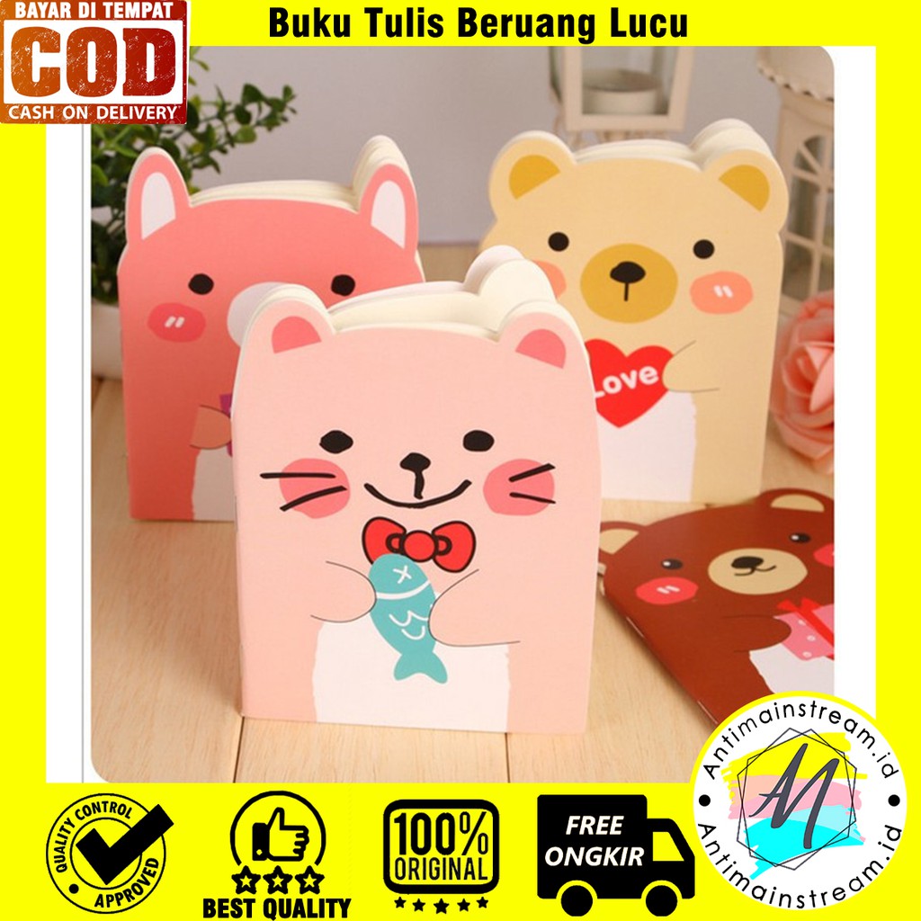 Jual Buku Tulis Beruang Lucu | Souvenir Buku Tulis Beruang Unik ...