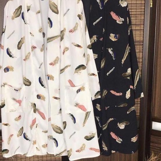 POPULER ✪ KARDIGAN MOTIF BULU/ MALAUNI LONG CARDIGAN/ CARDIGAN MOTIF BULU