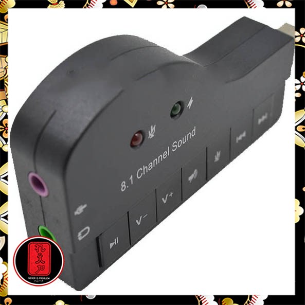 GOOJODOQ Sound Card USB Model Piano 8.1 Channel 3D Audio - F23839 - Black