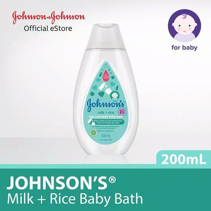 JOHNSONS HAIR &amp; BODY BATH  MILK RICE 200ML