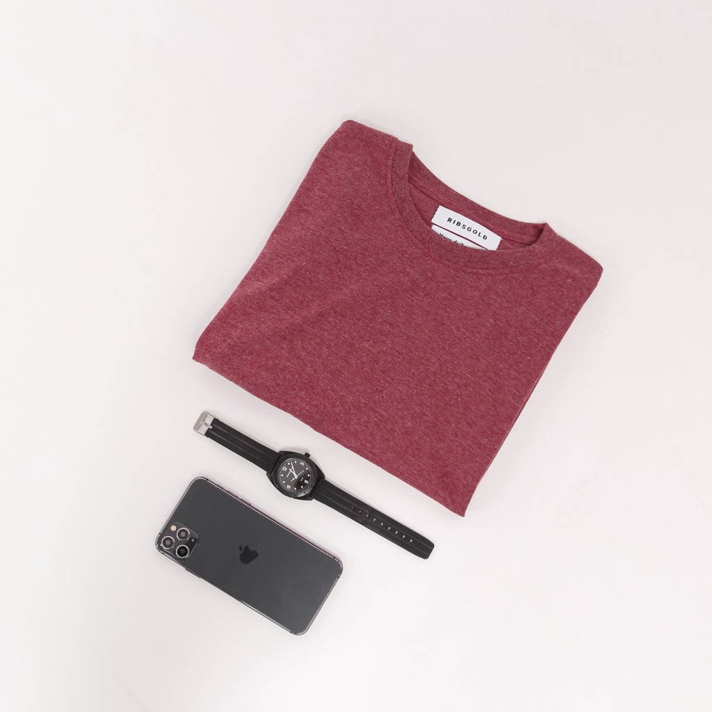 Kaos Polos Carbon MV-11 Ribsgold-Maroon Misty