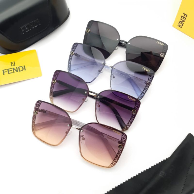 [BISA COD]KACAMATA FASHION WANITA FENDI 0329 ANTIRADIASI UV  SUNGLASSES WANITA