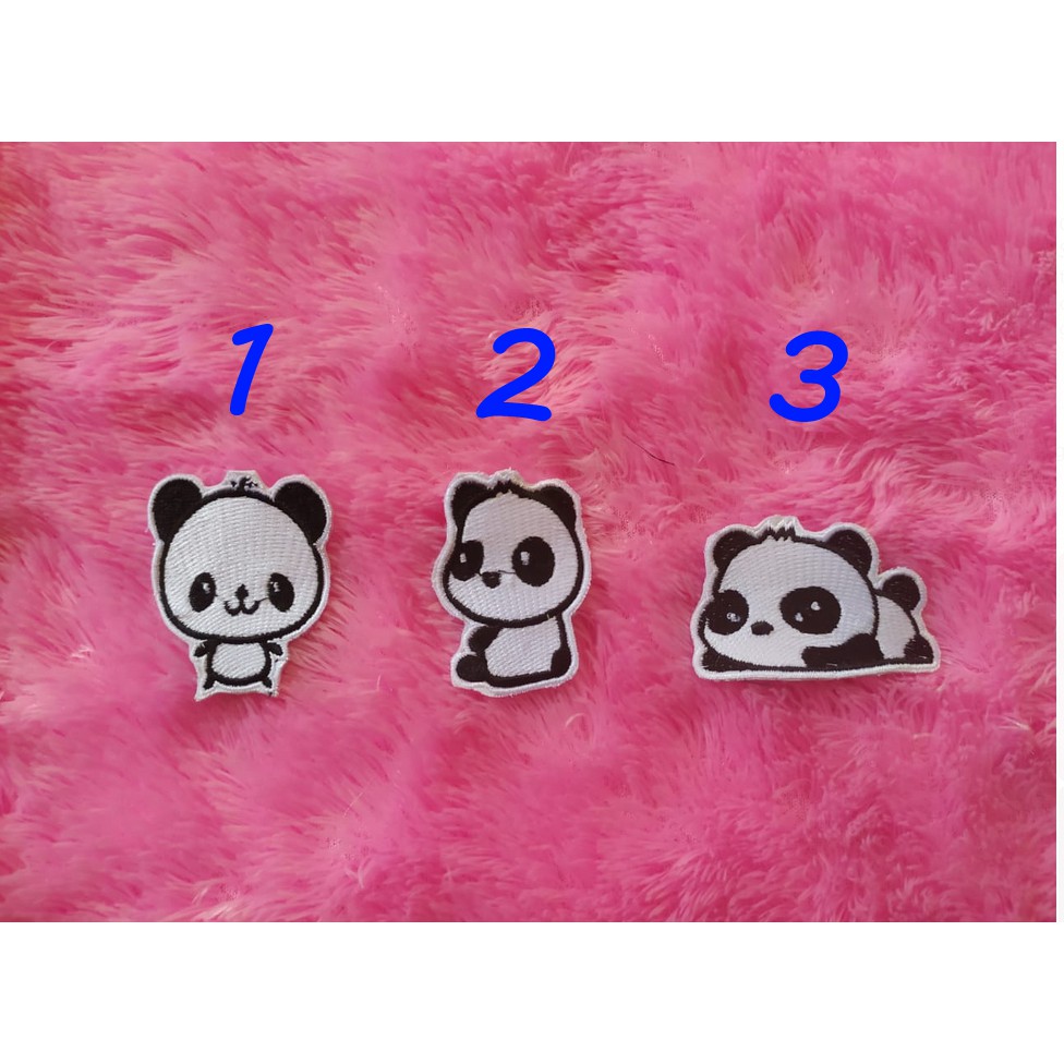 Patch bordir KARAKTER PANDA/Patch bordir PANDA IRON ON